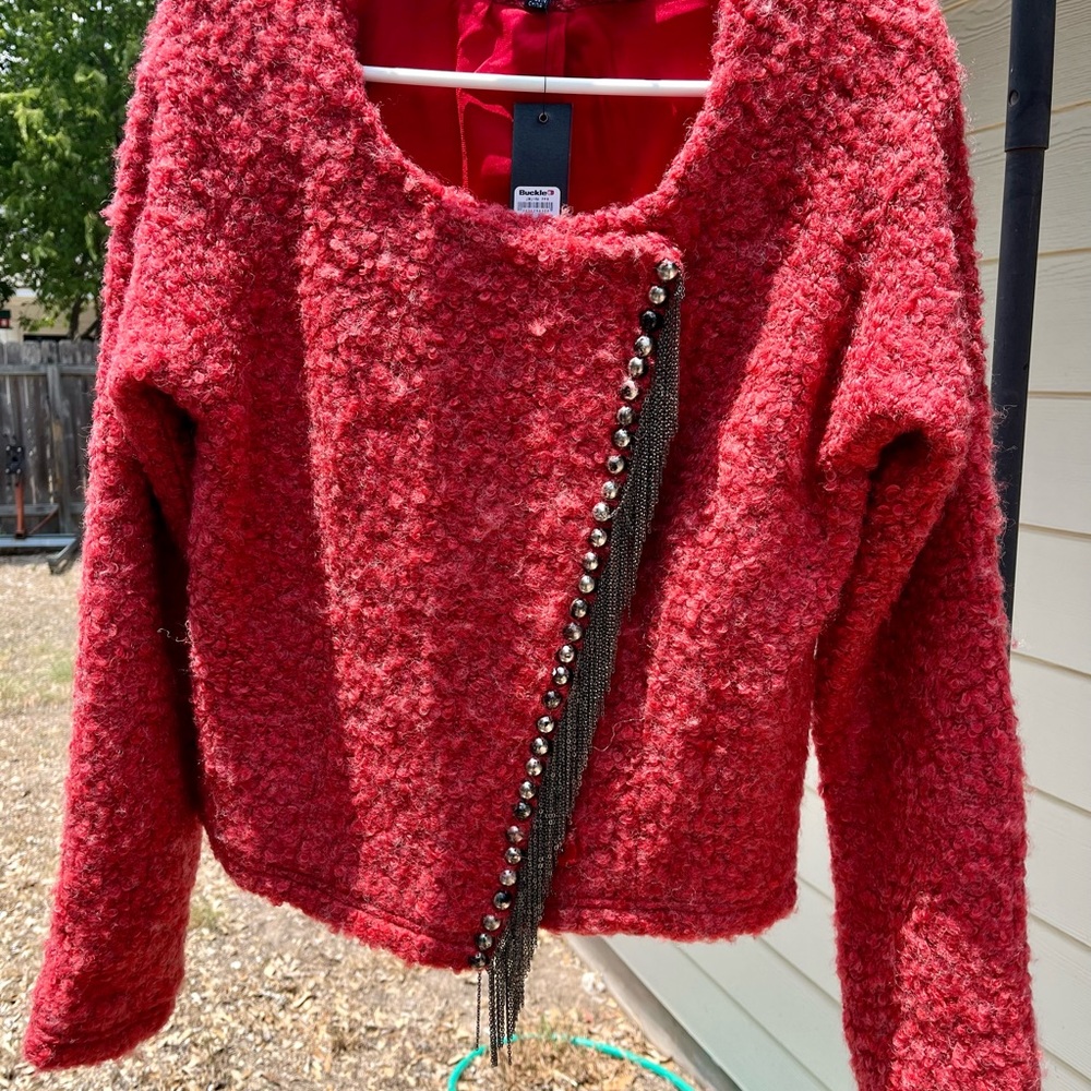 Miss Me cropped jacket sz L